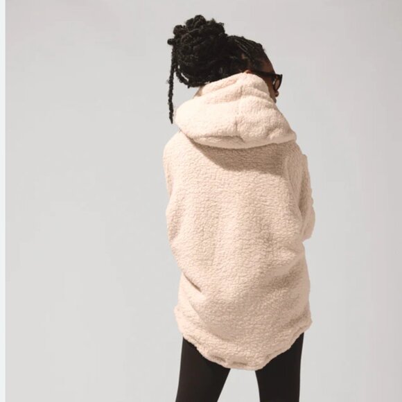 POPFlex Faux Sherpa Cocoon Coat Size S/M Overside Comfy - Picture 3 of 10